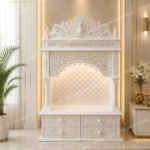 Pure White Marble Temple for Home – Handcrafted Pooja Mandir