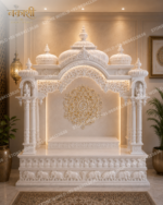 Carved Marble Temple for Home – Intricately Hand-Carved Pooja Mandir - Image 4