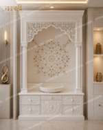 Modern Marble Temple for Home – Minimalist Marble Pooja Mandir
