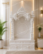 Pure White Marble Temple for Home – Handcrafted Pooja Mandir - Image 2
