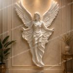 Marble Angel Wall Relief Sculpture