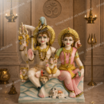 Shiv Parivar Marble Statue