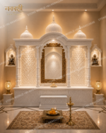 Carved Marble Temple for Home – Intricately Hand-Carved Pooja Mandir - Image 2