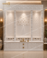 Modern Marble Temple for Home – Minimalist Marble Pooja Mandir - Image 4