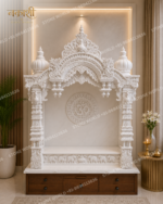 Makrana Marble Temple for Home – Premium White Marble Mandir - Image 3