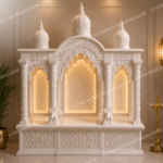 Carved Marble Temple for Home – Intricately Hand-Carved Pooja Mandir