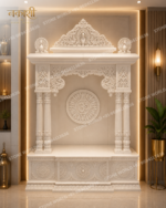 Modern Marble Temple for Home – Minimalist Marble Pooja Mandir - Image 3