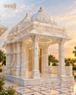 Outdoor Marble Temple for Garden – Weather-Resistant Marble Mandir - Image 5