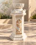 Marble Tulsi Pot - Handcrafted Tulsi Vrindavan