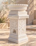 Marble Tulsi Pot - Handcrafted Tulsi Vrindavan - Image 6