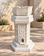 Marble Tulsi Pot - Handcrafted Tulsi Vrindavan - Image 2